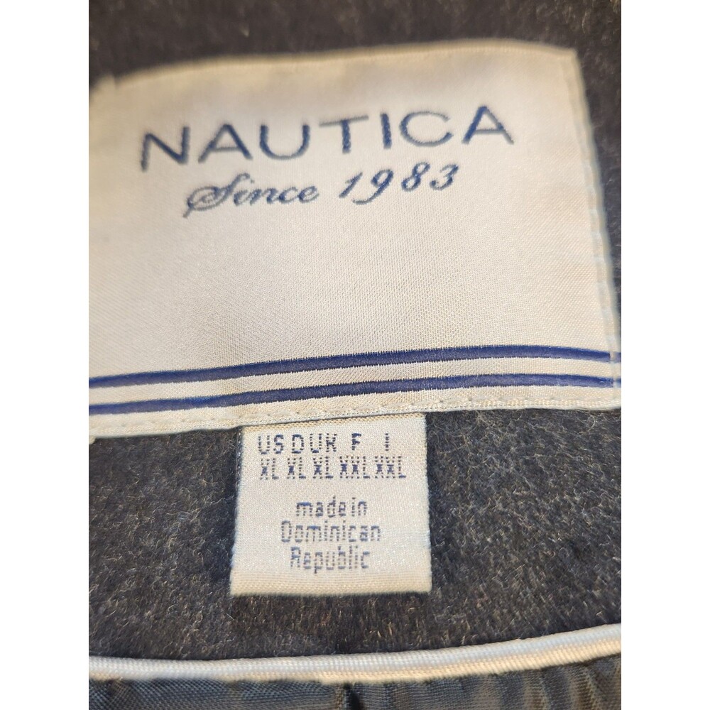 Nautica Women’s Wool Blend Coat Jacket Black XL Button Front Lined - Picture 9 of 9